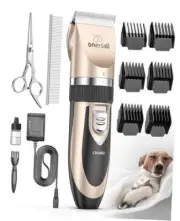 Dog Shaver Clippers Low Noise Rechargeable Cordless Electric Quiet Hair Gold