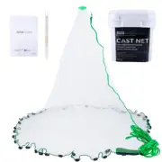 Goture American Fishing Cast Net Saltwater Freshwater, 3/8inch 1/4in Mesh Size C