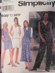 7507 Simplicity SEWING Pattern Jacket Top Skirt Pants FF