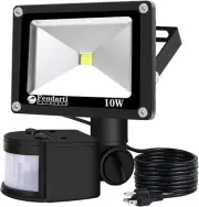10W Electric Motion Sensor Flood Light 10W（Black）, Black
