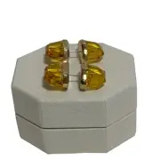 Swarovski Lucent stud earrings Yellow, Gold-tone plated