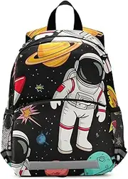 [RPLIFE] Astronauts Toddler Girl Backpack with Leash, Mini Travel Back Pack Little Kid's Backpacks