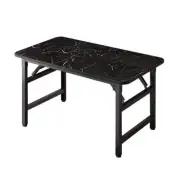 NNEAGS 120x60cm Black Foldable Computer Study Table Easy Assembly Desk No Chair