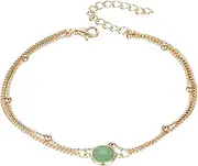 [Tummy Tub] Bracelets,Bracelet Jewellery,Anklet String Charm,Pet Remembrance Bracelet Women's Anklets Filled with Personalized Anklets Beach Feet Jewelry Gift 2 Layer Anklet Simplicity Anklet Initial Bracelet