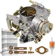 NACHUAN 34 Pict 3 Carburetor For VW Beetle 1600cc Super Beetle Carb 1970-1979 Dual Port Air Cooled 12V Volkswagen Bug Bus Thing Karmann Ghia Squareback Transporter Electric Choke #113129031K NC108-34