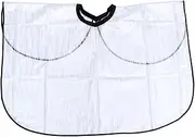 NULYLU 1Pc Transparent Hair Treatment Cape Lightweight Hairdresser Apron for Home Salon Use Short Hair Washing Protector Easy to Clean for Hair Dye and Perm Applications White
