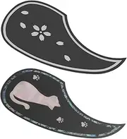 ERINGOGO 2pcs Decorative Guitar Pickguard Replacement for Acoustic and Folk Guitars Lightweight and Portable Scratch Protection Minimalist Style with Cat Paw and Cherry Blossom Designs