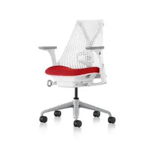 【Herman Miller】Sayl 全功能-白框/紅座 l 原廠授權商世代家具(人體工學椅/辦公椅/主管椅)