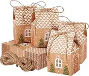 BESARME 40 Pieces Mini Party Favor Boxes Gift Bags, Small Gift Boxes Xmas Treats Party Favors (Europe Style)