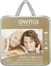 Downia Gold Collection Down and Feather Mattress Topper, White, Queen