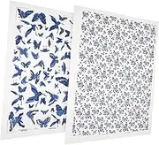BEBEMOKO 2 Sheets Ceramic Decals Underglaze Paper Beautiful Clay Transfer Stickers for DIY Crafts Decorative Decals for Pottery Easy to Use and Cut Versatile Application