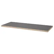 LAGKAPTEN table top, dark grey/wood effect, 140x60 cm