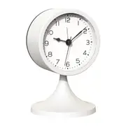 Alarm Clock, Small Retro Table Clock for Living Room Decor, Bedroom,Bedside, Shelf, White