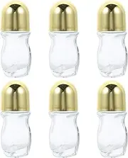 MOTHNUR 6Pcs Glass Roller Bottles Multi Function Essential Oil Storage Frosted Glass Travel Friendly Leak for Perfume Massage Oils and Cosmetics
