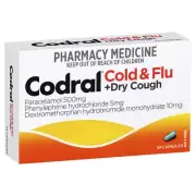 Codral Cold & Flu + Dry Cough - Relief Of Cough Symptoms, Cold & Flu 24 Capsules