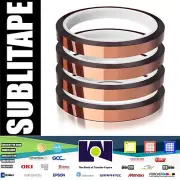 4 rollos de cinta térmica de sublimación y transfer 6mm*30mt Tawny