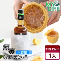 在飛比找momo購物網優惠-【MY LIFE 漫遊生活】可愛造型矽膠大容量製冰桶(製冰盒