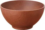 Showa Soup Bowl, Large Set, 2 Pieces, Tableware, Crack Resistant, Mochi Sticks Resistant, Wood Grain Style, Large Soup Bowl (Brown, Set of 2)