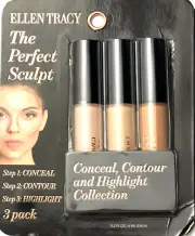 Ellen Tracy Complexion Trio Set Conceal, Contour and Highlight (6ml each),NEW!!