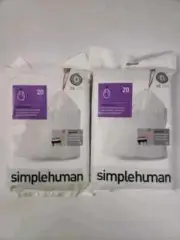 Simplehuman Code D Custom Fit Liners Trash Bag 20L - 40 Bags