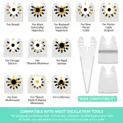 15Pcs Oscillating Tool Scraper Blades Kit Stainless Steel Multitool--
