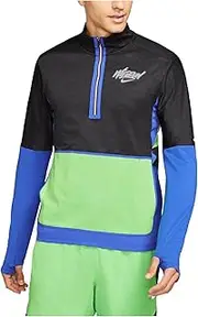 [Nike] Dri-FIT Element Top 1/2 Zip Windrunner Graphic Black/Game Royal/Reflective Silver DA0023-010 (Large)