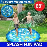 Sprinkler Water Mat Splash Play Pad Pool Kids Inflatable Spray Pool Sea Outdoor
