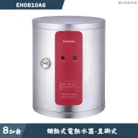 在飛比找蝦皮商城優惠-櫻花【EH0810A6】直掛式8加侖儲熱式電熱水器 含全台安