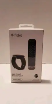 Fitbit Sense And Versa 3 - SM/P Sport Strap- Black Silicone/Aluminum Clasp