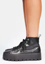 [Altercore] Black Siron Platform Sneakers