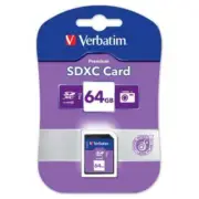 NEW Verbatim Class 10 UHS1 SDXC SD Memory Card 64GB Camera