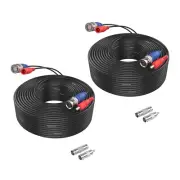 ANNKE 2 Pack 100 Feet BNC Video Power Extension Cable, Pre-Made All-in-One Se...