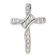 14k White Gold 7/8 Ct. Lab Grown Diamond VS/SI+ G+ Chain Slide Pendant