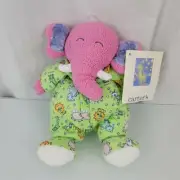 Carters Plush Emu Namae Pink Green Stuffed Elephant Rattle 2000 Toy NEW