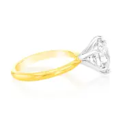 Luminesce Lab Grown 4Carat Certified Diamond Solitaire Ring in 18ct Yellow Gold, P