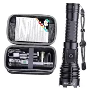 Flashlights High Lumens Rechargeable - 990000 Lumen Led Rechargeable Black