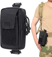 backpack strap pocket for phone, hiking shoulder pouch, smartphone shoulder pack, zipper shoulder pocket for multipurpose bag, accessories pouch