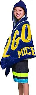 Northwest The Company NCAA Michigan Wolverines Unisex-Youth Hooded Youth Beach Towel, 21" x 51", Facet