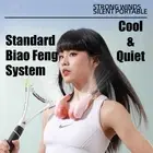 Pink Portable Neck Fan Hands Free Leafless Fan Rechargeable Wearable Persona GS0
