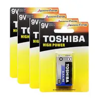 在飛比找ETMall東森購物網優惠-【東芝Toshiba】9V 鹼性電池4入
