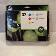 HP-02 Colored Ink Cartridges EXPIRED 2015 Genuine
