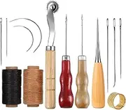 Leather Tooling Kit - Professional Leather Craft Kit - Precision Multipurpose Pricking Iron Burnisher Lacing for Belt Making Saddle Stitching