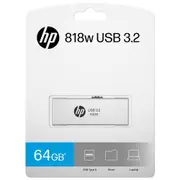 (LS) HP x818w 64GB USB 3.2 Flash Drive Silver Metal, PCBA 3.2 (LS> HPFD796L-64) Read Performance up to 100 MB/s
