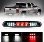 OPP ULITE Led Third Brake Light for Chevy Silverado GMC Sierra 1500 2500HD 3500HD 2007-2013, Red High Mount Stop 3RD Brake Light, White Cargo Lights, Smoked Lens, 1PC Pack