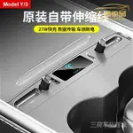 新品上市 適用特斯拉MODEL3/Y 拓展塢車用中控一拖二TYPEC充電轉接頭USB配件 6EJB