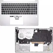 Laptop PalmRest&Keyboard for HP Pavilion 15-FD0000 N36758-001 Black keycaps Without Fingerprint United States US Silver New