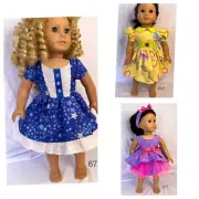 Sparkly Colorful Dresses made to fit 18" dolls like American Girl