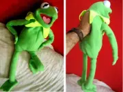 KERMIT MUPPET RANA RENE HAND PUPPET TOY SESAME STREET ELMO TITERE JUGUETE MUÑECO