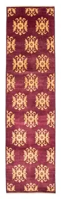 Vintage Hand-knotted Runner Rug 3'0" x 10'3" Traditional Wool Carpet