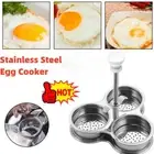 Egg Poacher Pan Stainless Steel Poached Egg Cooker Perfect Maker Kitchen Tools